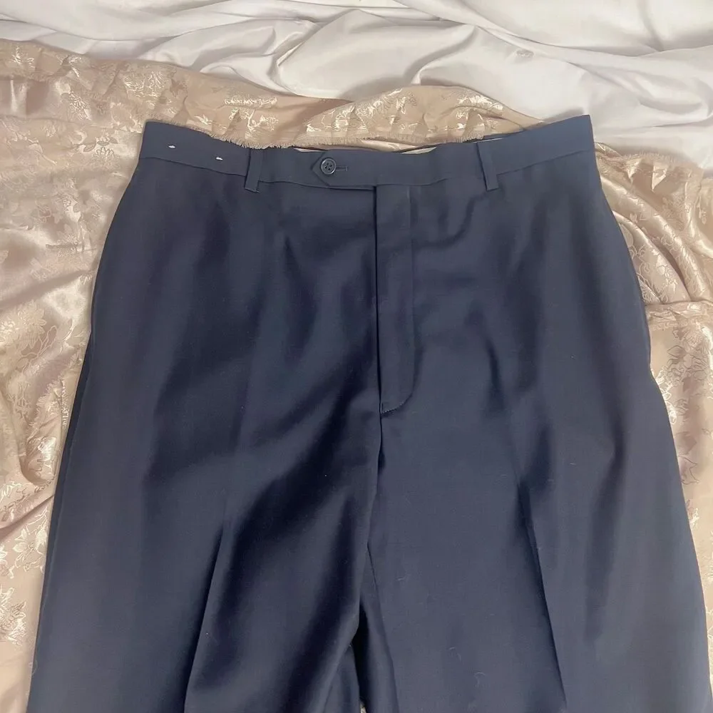 Ralph Ralph Lauren Men's Navy Blue Suit Pants Straight Leg 34 x 34